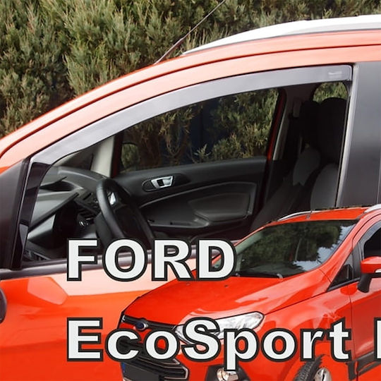 Heko Set of Windbreakers Front Car Dark Fime for Ford EcoSport 2pcs