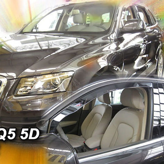 Heko Set of Windbreakers Front Car Dark Fime for Audi A1 3D 2010 2pcs