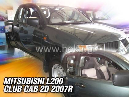 Heko Set of Windbreakers Front Car Dark Fime for Mitsubishi L200 5D 1999-2006 2pcs