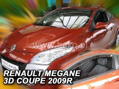 Heko Set of Windbreakers Front Car Dark Fime for Renault Megane II 3D 2002 2pcs