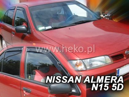 Heko Set of Windbreakers Front Car Dark Fime for Nissan Almera N15 3D 1995-2000 2pcs