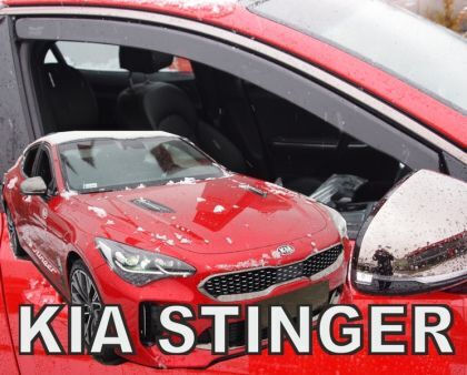 Heko Set of Windbreakers Front Car Dark Fime for Kia Stinger 2pcs
