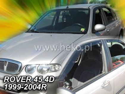 Heko Set of Windbreakers Front and Rear Car Dark Fime for Mercedes-Benz S 4pcs