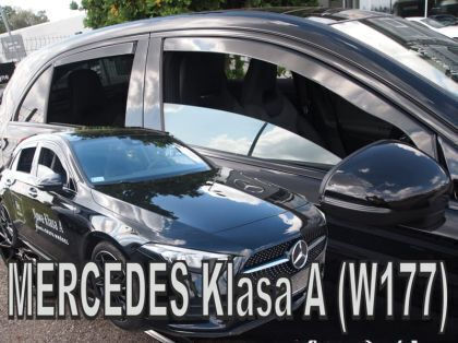 Heko Set of Windbreakers Front and Rear Car Dark Fime for Mercedes-Benz A Class 4pcs