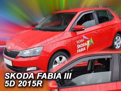 Heko Set of Windbreakers Front Car Dark Fime for Skoda Fabia 2pcs