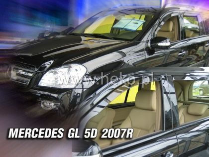 Heko Set of Windbreakers Front and Rear Car Dark Fime for Mercedes-Benz GLK 4pcs