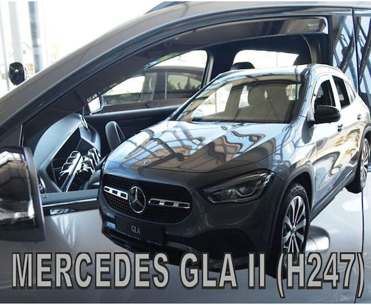 Heko Set of Windbreakers Front Car Dark Fime for Mercedes-Benz GLA 2pcs