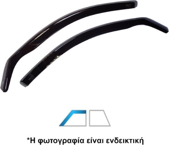 Heko Set of Windbreakers Front Car Dark Fime for Opel Vivaro Nissan Primastar 2pcs