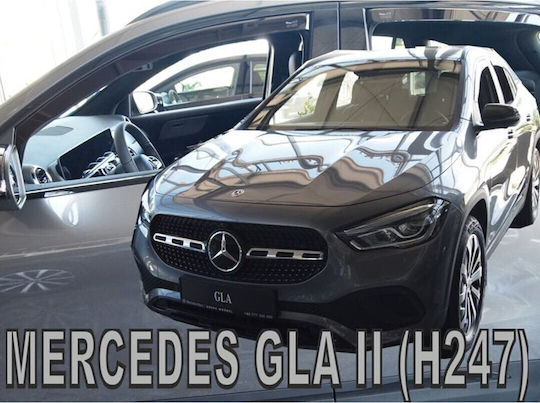 Heko Set of Windbreakers Front and Rear Car Dark Fime for Mercedes-Benz GLA 4pcs