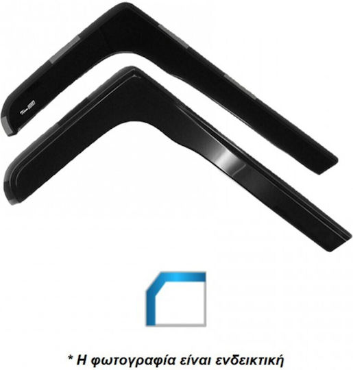 Heko Set of Windbreakers Front Trucks Dark Fime for Mercedes-Benz Actros 2D 2006-2003 2pcs