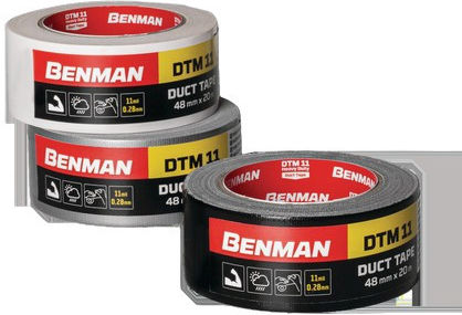 Benman Αυτοκόλλητη Υφασμάτινη Ταινία Γκρι 50mx48mm