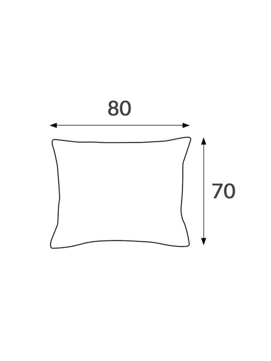 Darymex Μαξιλαροθήκη White 70x80εκ.