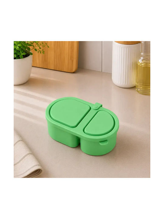 Pandaboo Pandaboo Silikon Mittagbox Grün Mit Fächern