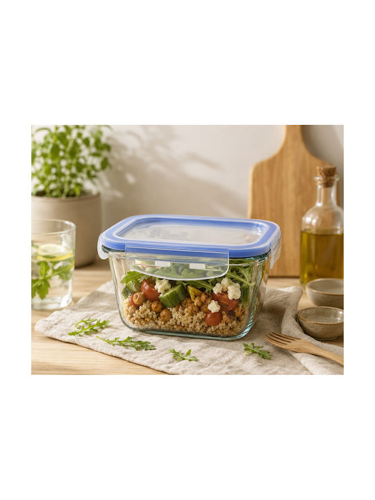 Venus Microwave Glass Lunch Box Blue 450ml