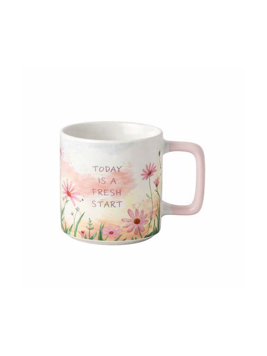 Marva Flowers Mug Made of Pink Porcelain 350ml