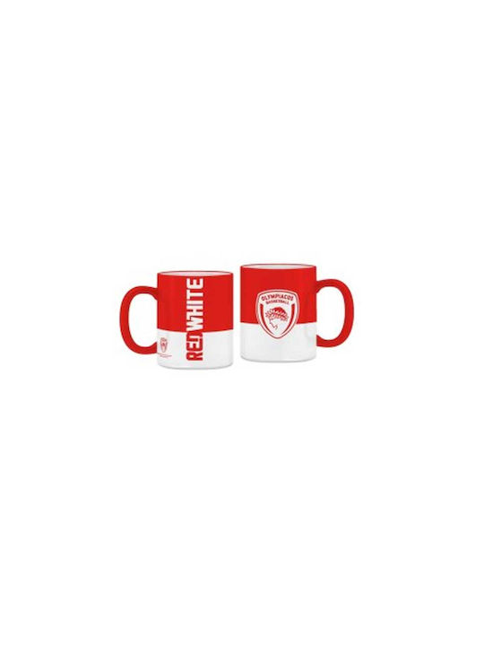 CHartini Poli Basketball 3 Rote Weiße Keramiktasse Mit Deckel 330ml