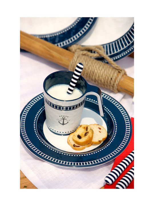 Marine Business Mug Plastic White 6pcs