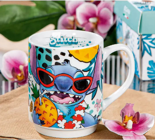 Stitch 350ml Mug White