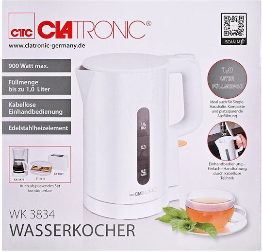 Clatronic Fierbător 1l 900W Alb