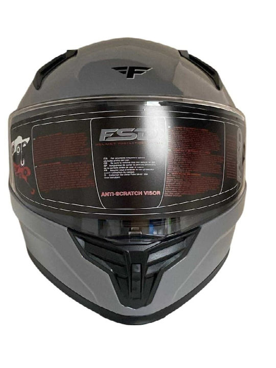 Faseed 910 Cement Grey Motorcycle Helmet Full Face ECE 22.06 1500gr with Sunvisor