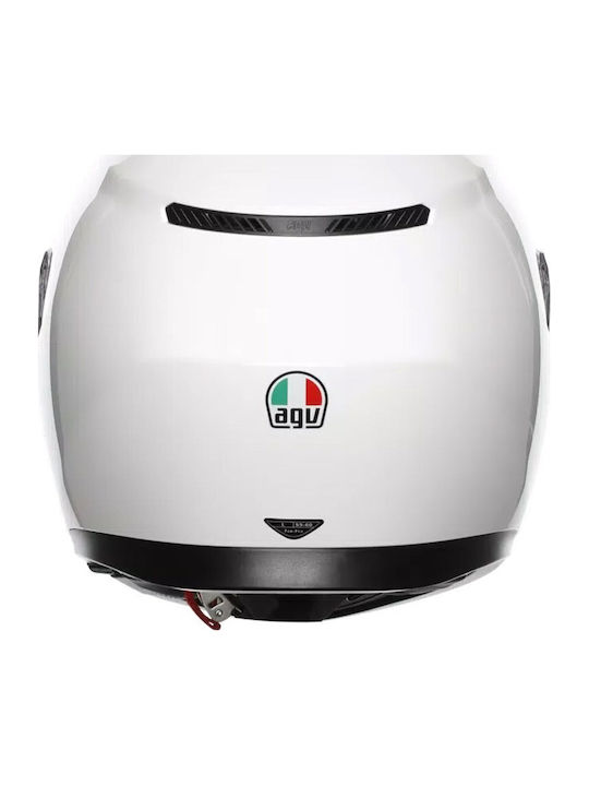 AGV K3 MPLK Mono Alb Casca Moto Față Întreagă ECE 22.06 1500gr cu Pinlock și Sunvisor