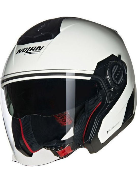 Nolan N40-5 Special 15 Pure White Motorcycle Helmet Jet 1250gr with Sunvisor