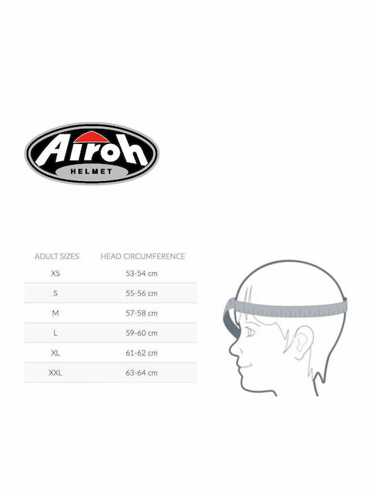 Airoh Commander 2 Reveal Син / Червен Гланц Каска За Мотор On-Off ECE 22.06 1450гр с Pinlock и Sunvisor