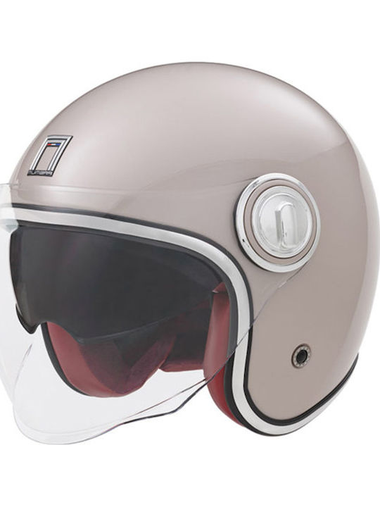 Nox Heritage Pink Champagne Motorcycle Helmet Jet 1350gr with Sunvisor
