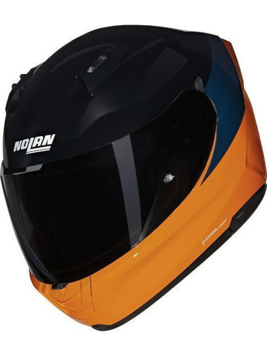 Nolan N60-6 342 Orange / Black / Deep Blue Мотоциклетна каска Full Face ECE 22.06 с Sunvisor