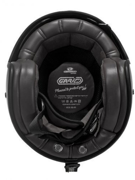 Garibaldi G03X Matt Coffee Motorcycle Helmet Jet ECE 22.05 with Sun Visor