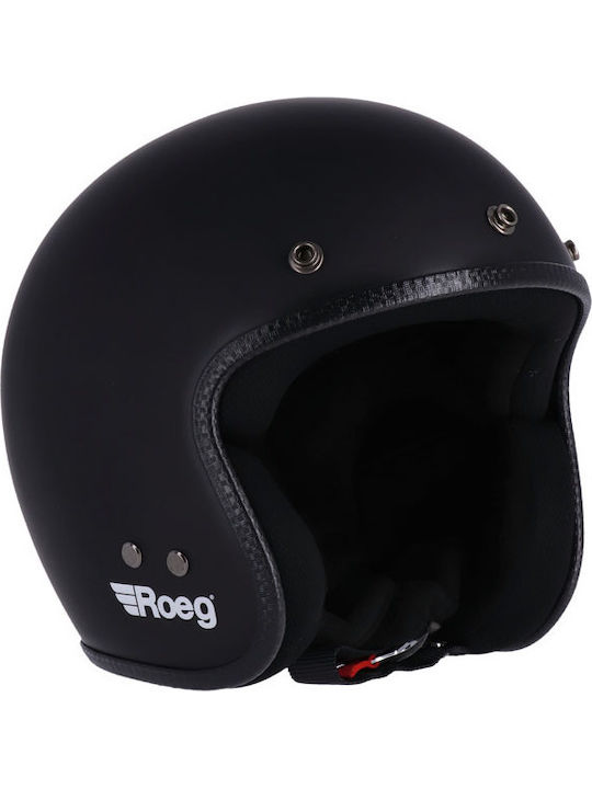 Roeg Jett Matte Black Κράνος Μηχανής Jet ECE 22.05