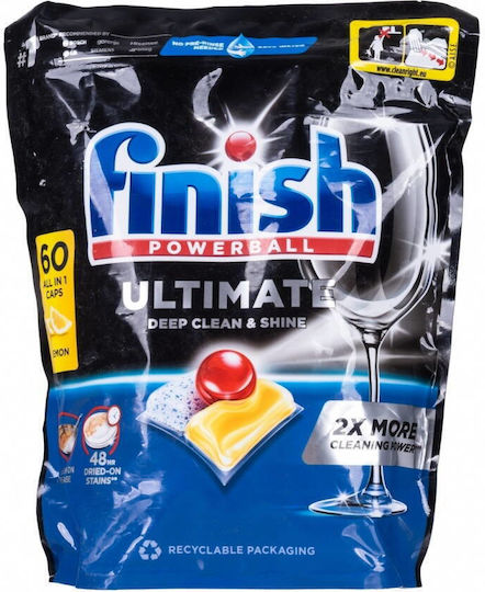 Finish Quantum Ultimate 60 Dishwasher Pods Λεμόνι