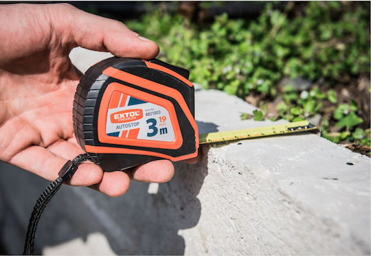 Retractable Tape Measure 3m Extol Premium 8821003 Class Ii Accuracy Abs Rubber Case