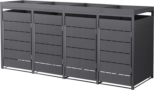 ML-Design Πλαστικός Κάδος Απορριμμάτων 240lt Γκρι