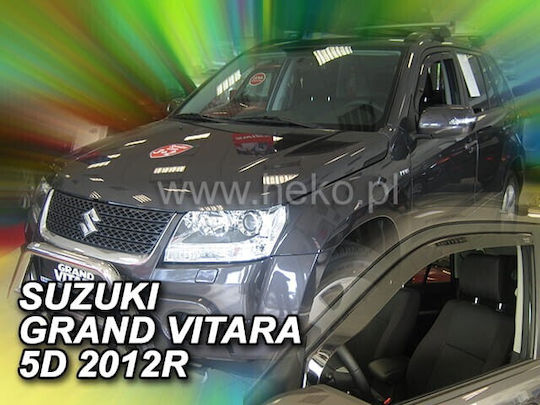 Heko Set of Windbreakers Front Car Dark Fime for Suzuki Grand Vitara 5D 2005+ 2pcs