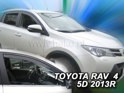 Heko Set of Windbreakers Front Car Dark Fime for Toyota RAV 4 2pcs