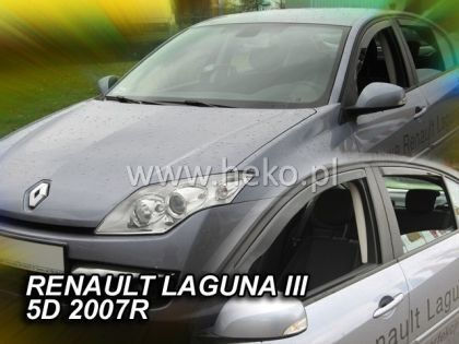 Heko Set of Windbreakers Front and Rear Car Dark Fime for Renault Vel Satis 4pcs