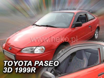 Heko Set of Windbreakers Front Car Dark Fime for Toyota Paseo 2pcs