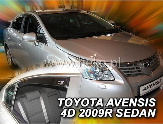 Heko Set of Windbreakers Front and Rear Car Dark Fime for Toyota Avensis 4pcs