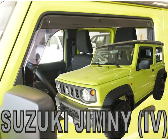 Heko Set of Windbreakers Front Car Dark Fime for Suzuki Jimny 3D 2018 2pcs