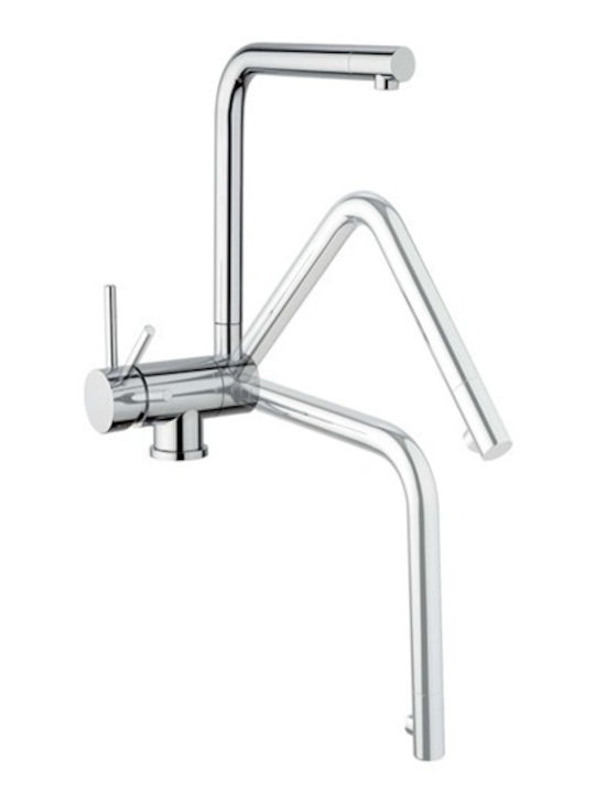 Sanitec Mix 2024s Küchenarmaturen Zähler U-förmig Silber