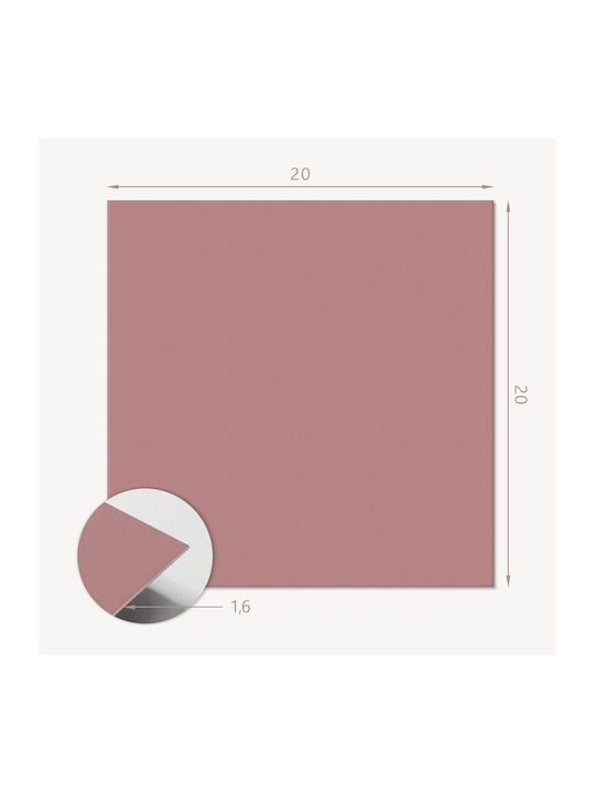 Set Vinyl Kacheln Muster Schlafzimmer Rosa Farbe 20x20x20 cm
