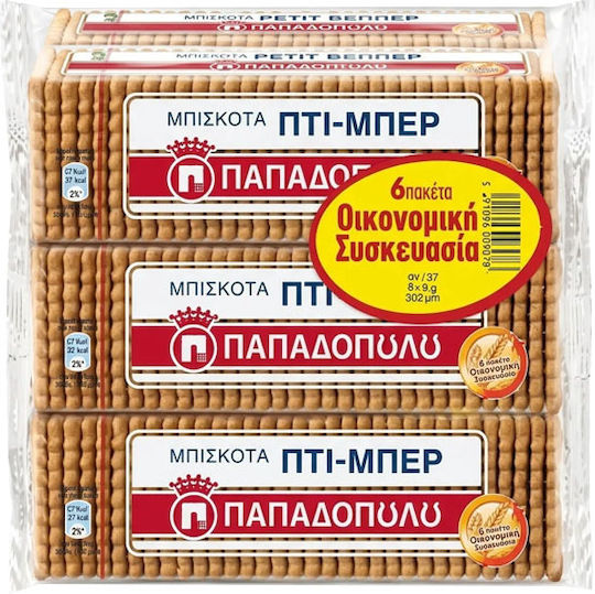 Papadopoulou Бисквити Пти Бер 6x225гр 1-66418