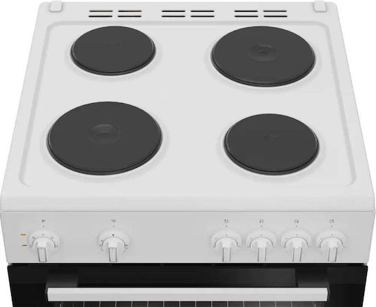 Indesit Κουζίνα 66lt με Εμαγιέ Εστίες Π60εκ. Λευκή