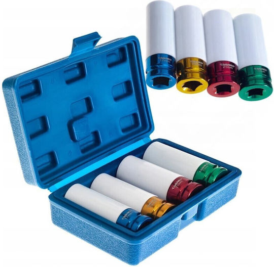 Set 4 Chei Tubulare de Impact Tagred Ta1254 1/2" 17 22 Mm Teflon