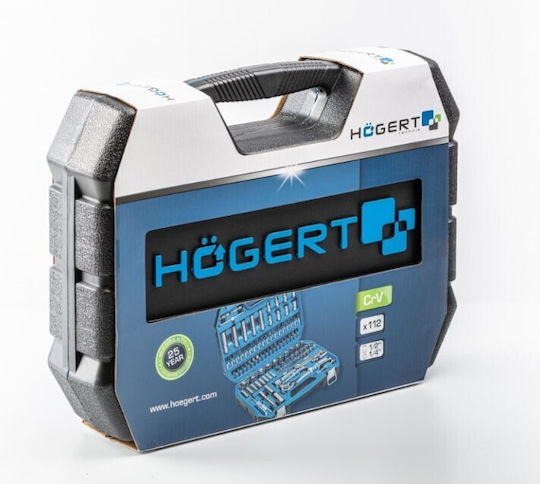 Högert Technik Ratschen- & Steckschlüssel-Sets 1\4" & 1\2" 112Stück