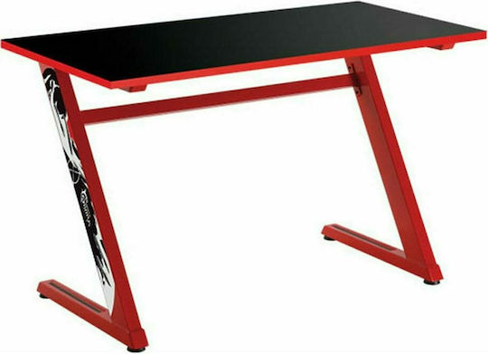 Gaming Desk Z-Shaped 138x25x67cm Red