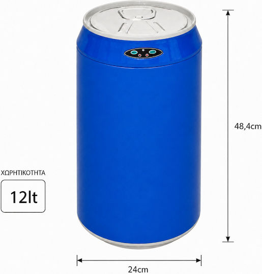 MRShome Kunststoff Mülleimer mit Sensor Blau 12lt