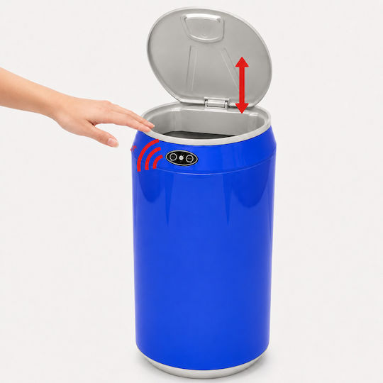 MRShome Kunststoff Mülleimer mit Sensor Blau 2,5 l