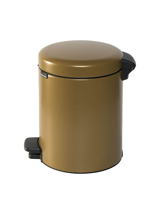 Brabantia NewIcon Pedal Waste Bin Plastic with Pedal Gold 5lt